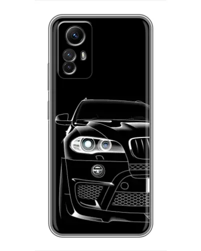 Чехол для Xiaomi Redmi Note 12s с картинкой «Темный силуэт BMW»