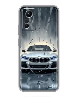 Чехол для Xiaomi Redmi Note 12s с картинкой «BMW в свете фар» Чехол для Xiaomi Redmi Note 12s с картинкой «BMW в свете фар»