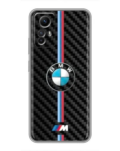 Чехол для Xiaomi Redmi Note 12s с картинкой «Эмблема BMW и карбон»