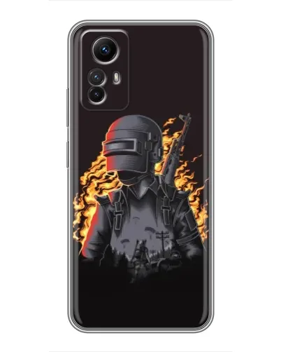 Чехол для Xiaomi Redmi Note 12s с картинкой «PUBG — огненный силуэт» Чехол для Xiaomi Redmi Note 12s с картинкой «PUBG — огненный силуэт»