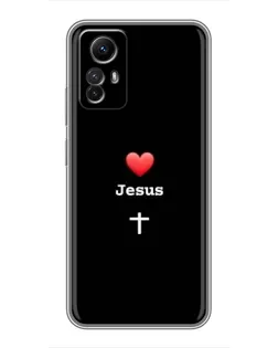 Чехол для Xiaomi Redmi Note 12s с картинкой «Сердце - Jesus» Чехол для Xiaomi Redmi Note 12s с картинкой «Сердце - Jesus»