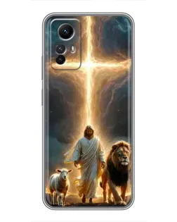 Чехол для Xiaomi Redmi Note 12s с картинкой «Лев Иуды и Свет» Чехол для Xiaomi Redmi Note 12s с картинкой «Лев Иуды и Свет»