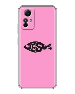 Чехол для Xiaomi Redmi Note 12s с картинкой «Розовый символ Jesus» Чехол для Xiaomi Redmi Note 12s с картинкой «Розовый символ Jesus»