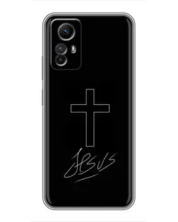 Чехол для Xiaomi Redmi Note 12s с картинкой «Графический крест Jesus» Чехол для Xiaomi Redmi Note 12s с картинкой «Графический крест Jesus»