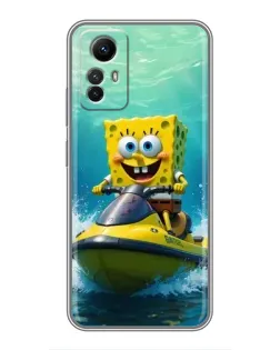Чехол для Xiaomi Redmi Note 12s с картинкой «Спанч Боб на гидроцикле» Чехол для Xiaomi Redmi Note 12s с картинкой «Спанч Боб на гидроцикле»