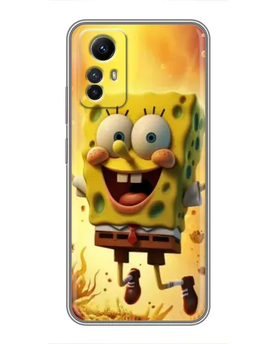 Чехол для Xiaomi Redmi Note 12s с картинкой «Губка Боб прыгает» Чехол для Xiaomi Redmi Note 12s с картинкой «Губка Боб прыгает»