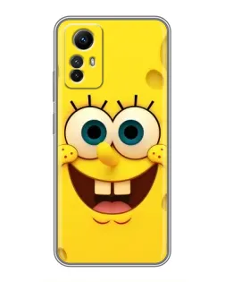 Чехол для Xiaomi Redmi Note 12s с картинкой «Губка Боб улыбка»