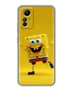 Чехол для Xiaomi Redmi Note 12s с картинкой «Позитивный Губка Боб»