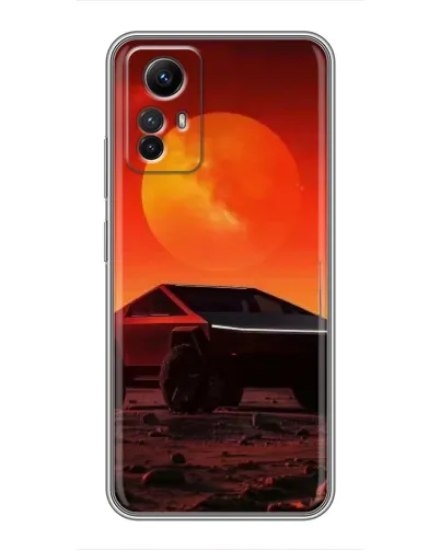 Чехол для Xiaomi Redmi Note 12s с картинкой «Cybertruck на Марсе»