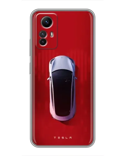 Чехол для Xiaomi Redmi Note 12s с картинкой «Tesla Top View»