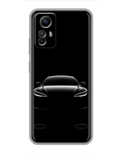 Чехол для Xiaomi Redmi Note 12s с картинкой «Силуэт Tesla Night»
