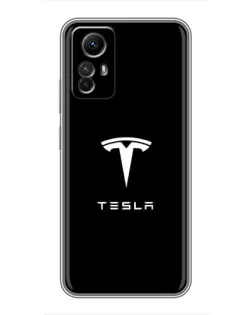 Чехол для Xiaomi Redmi Note 12s с картинкой «Tesla White Logo» Чехол для Xiaomi Redmi Note 12s с картинкой «Tesla White Logo»
