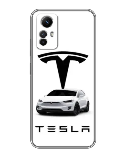 Чехол для Xiaomi Redmi Note 12s с картинкой «Tesla White Style»