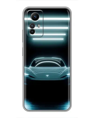 Чехол для Xiaomi Redmi Note 12s с картинкой «Tesla в неоне»