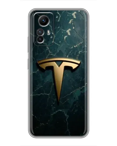 Чехол для Xiaomi Redmi Note 12s с картинкой «Мраморная Tesla Gold»