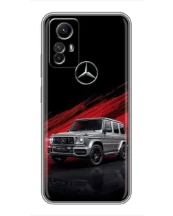 Чехол для Xiaomi Redmi Note 12s с картинкой «Mercedes G-Class красный»