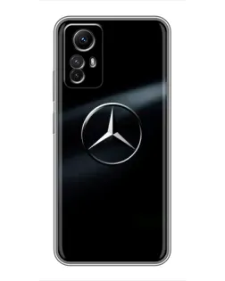 Чехол для Xiaomi Redmi Note 12s с картинкой «Mercedes на металле»