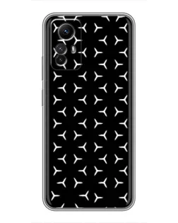 Чехол для Xiaomi Redmi Note 12s с картинкой «Mercedes паттерн звезд»