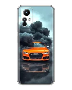 Чехол для Xiaomi Redmi Note 12s с картинкой «Audi в облаках дыма» Чехол для Xiaomi Redmi Note 12s с картинкой «Audi в облаках дыма»