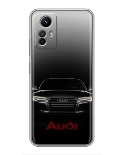 Чехол для Xiaomi Redmi Note 12s с картинкой «Audi — градиентный контур» Чехол для Xiaomi Redmi Note 12s с картинкой «Audi — градиентный контур»