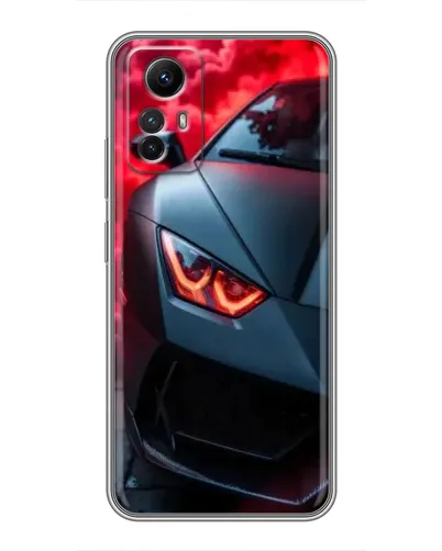Чехол для Xiaomi Redmi Note 12s с картинкой «Lamborghini красное сияние»