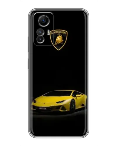 Чехол для Xiaomi Redmi Note 12s с картинкой «Lamborghini желтый акцент»