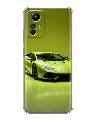 Чехол для Xiaomi Redmi Note 12s с картинкой «Салатовый Lamborghini Huracan»
