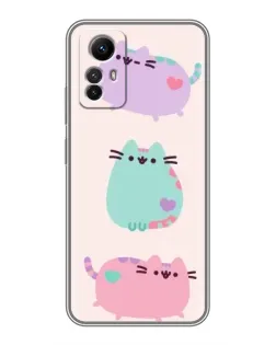 Чехол для Xiaomi Redmi Note 12s с картинкой «Pusheen трио» Чехол для Xiaomi Redmi Note 12s с картинкой «Pusheen трио»