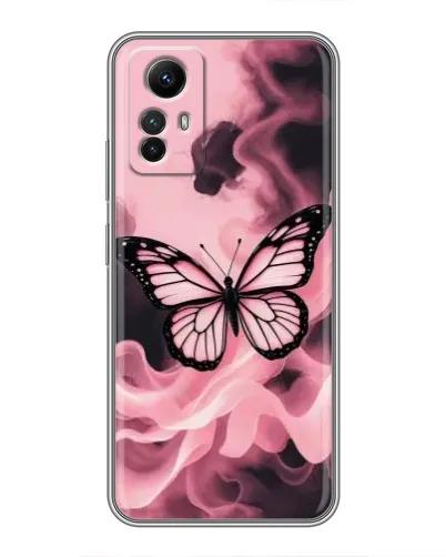 Чехол для Xiaomi Redmi Note 12s с картинкой «Бабочка в дыму»