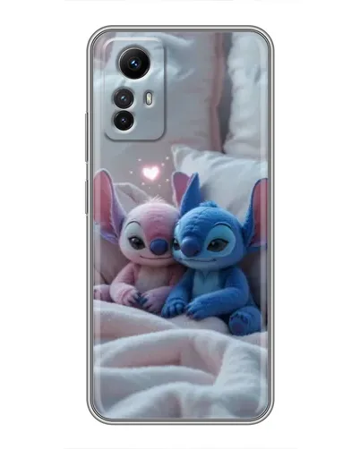 Чехол для Xiaomi Redmi Note 12s с картинкой «Плюшевые Стич Ангел»