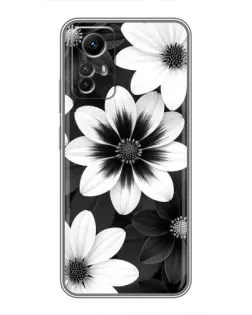 Чехол для Xiaomi Redmi Note 12s с картинкой «Монохромные астры»