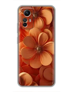Чехол для Xiaomi Redmi Note 12s с картинкой «Оранжевый макро цветок»