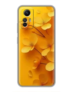 Чехол для Xiaomi Redmi Note 12s с картинкой «Золотые лепестки»