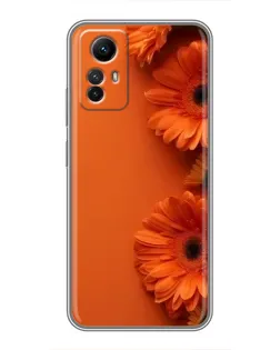 Чехол для Xiaomi Redmi Note 12s с картинкой «Оранжевые герберы»