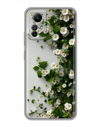 Чехол для Xiaomi Redmi Note 12s с картинкой «Ветка мелких белых цветов»
