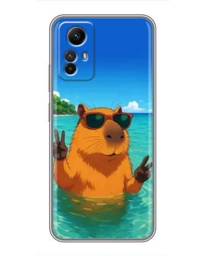 Чехол для Xiaomi Redmi Note 12s с картинкой «Морская капибара» Чехол для Xiaomi Redmi Note 12s с картинкой «Морская капибара»