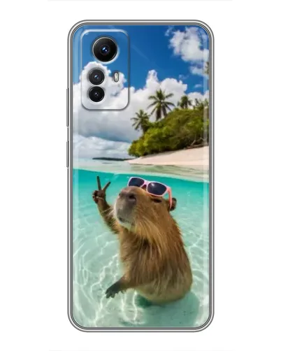 Чехол для Xiaomi Redmi Note 12s с картинкой «Капибара на море» Чехол для Xiaomi Redmi Note 12s с картинкой «Капибара на море»