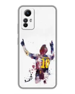 Чехол для Xiaomi Redmi Note 12s с картинкой «Акварельный Месси Барселона»