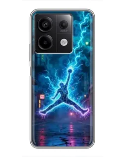 Чехол для Xiaomi Redmi Note 13 (5G) с картинкой «Jordan Gold Jumpman»