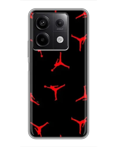 Чехол для Xiaomi Redmi Note 13 (5G) с картинкой «Jordan Red Pattern»