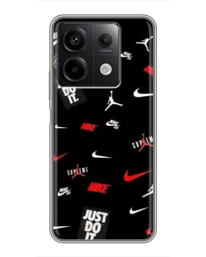 Чехол для Xiaomi Redmi Note 13 (5G) с картинкой «Nike Mix Pattern»