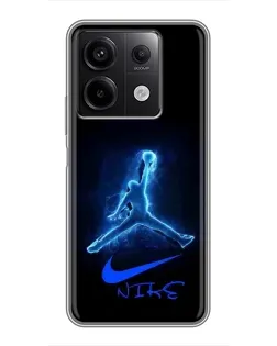 Чехол для Xiaomi Redmi Note 13 (5G) с картинкой «Jordan Neon Blue»