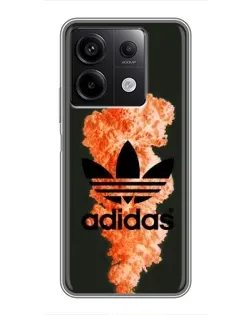 Чехол для Xiaomi Redmi Note 13 (5G) с картинкой «Оранжевый дым Adidas»