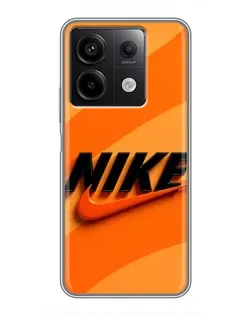 Чехол для Xiaomi Redmi Note 13 (5G) с картинкой «Оранжевый драйв Nike» Чехол для Xiaomi Redmi Note 13 (5G) с картинкой «Оранжевый драйв Nike»