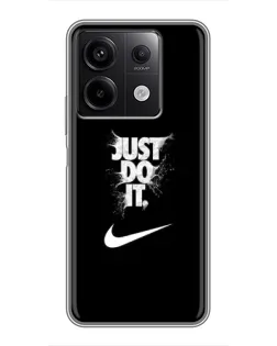 Чехол для Xiaomi Redmi Note 13 (5G) с картинкой «Текстовый принт Nike» Чехол для Xiaomi Redmi Note 13 (5G) с картинкой «Текстовый принт Nike»