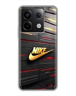 Чехол для Xiaomi Redmi Note 13 (5G) с картинкой «Золотой Nike на металле» Чехол для Xiaomi Redmi Note 13 (5G) с картинкой «Золотой Nike на металле»