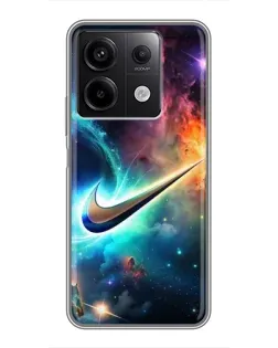 Чехол для Xiaomi Redmi Note 13 (5G) с картинкой «Космический Nike Swoosh» Чехол для Xiaomi Redmi Note 13 (5G) с картинкой «Космический Nike Swoosh»