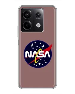 Чехол для Xiaomi Redmi Note 13 (5G) с картинкой «NASA — ретро космос» Чехол для Xiaomi Redmi Note 13 (5G) с картинкой «NASA — ретро космос»