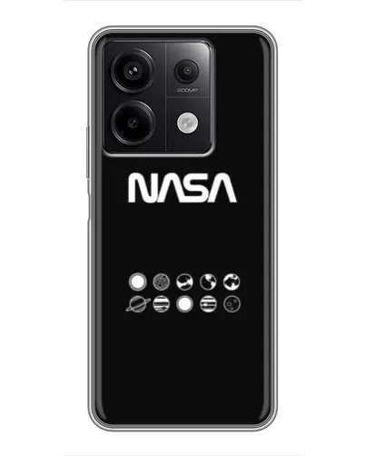 Чехол для Xiaomi Redmi Note 13 (5G) с картинкой «NASA — технический принт» Чехол для Xiaomi Redmi Note 13 (5G) с картинкой «NASA — технический принт»