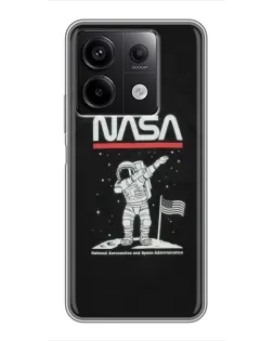 Чехол для Xiaomi Redmi Note 13 (5G) с картинкой «NASA — шагаем по Луне» Чехол для Xiaomi Redmi Note 13 (5G) с картинкой «NASA — шагаем по Луне»